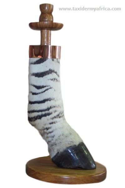 Zebra Foot Candle Holder