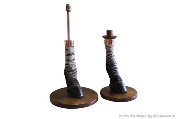 Zebra foot lamps
